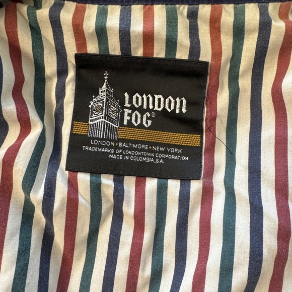 Vintage London Fog Bomber Jacket Forest Green Zip Up Lined (Men’s L) - Picture 3 of 4